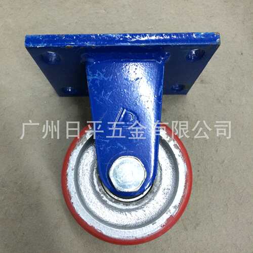 超重型轮重型轮4寸*2寸铁心聚氨酯（PU）双轴定向车轮万向轮脚轮