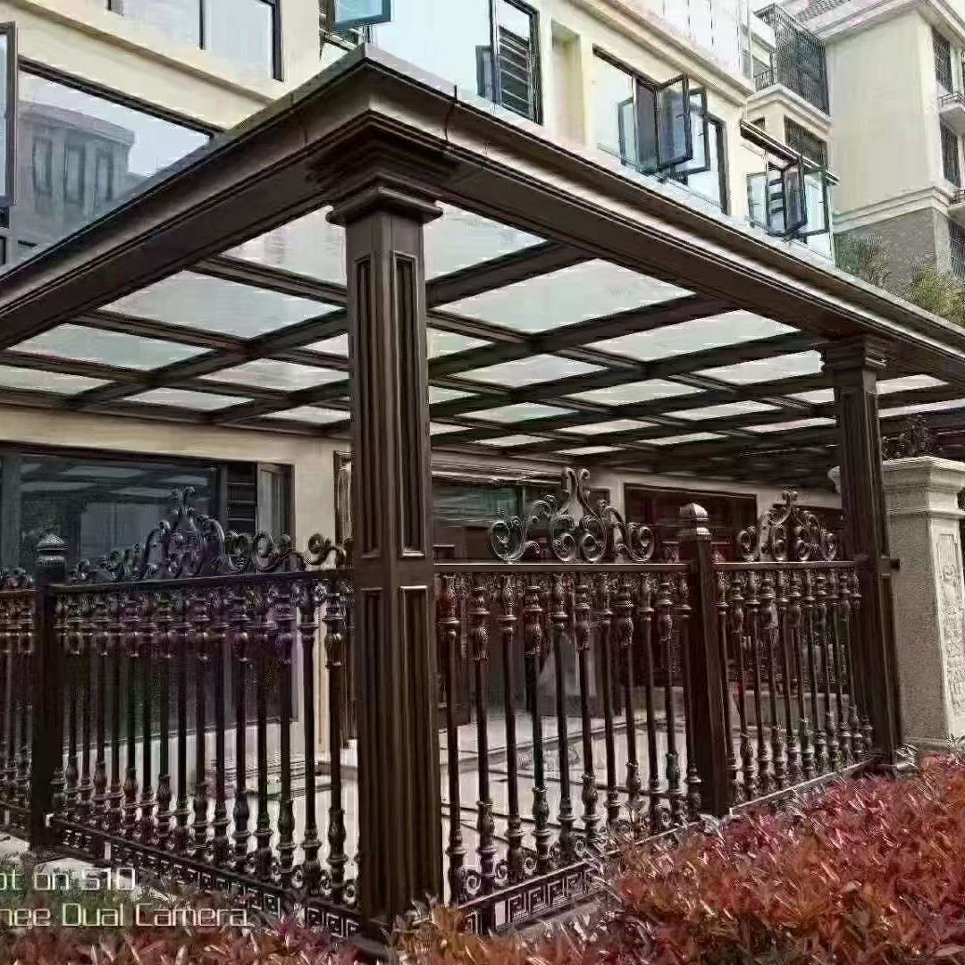 铝合金雨棚户外庭院家用别墅小区停车棚屋檐窗户阳台阳光棚遮阳棚