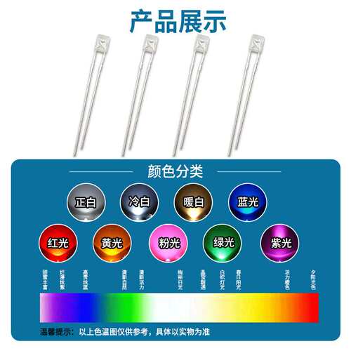 2x3x4方形灯珠红蓝黄绿白橙粉紫冰蓝透明长脚直插式led异型插件灯
