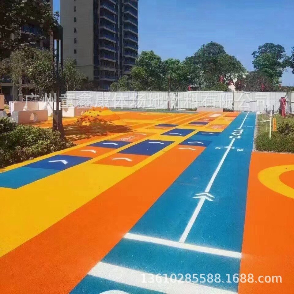 室外体育场田径场epdm橡胶颗粒耐磨减震防滑地面学校操场塑胶跑道