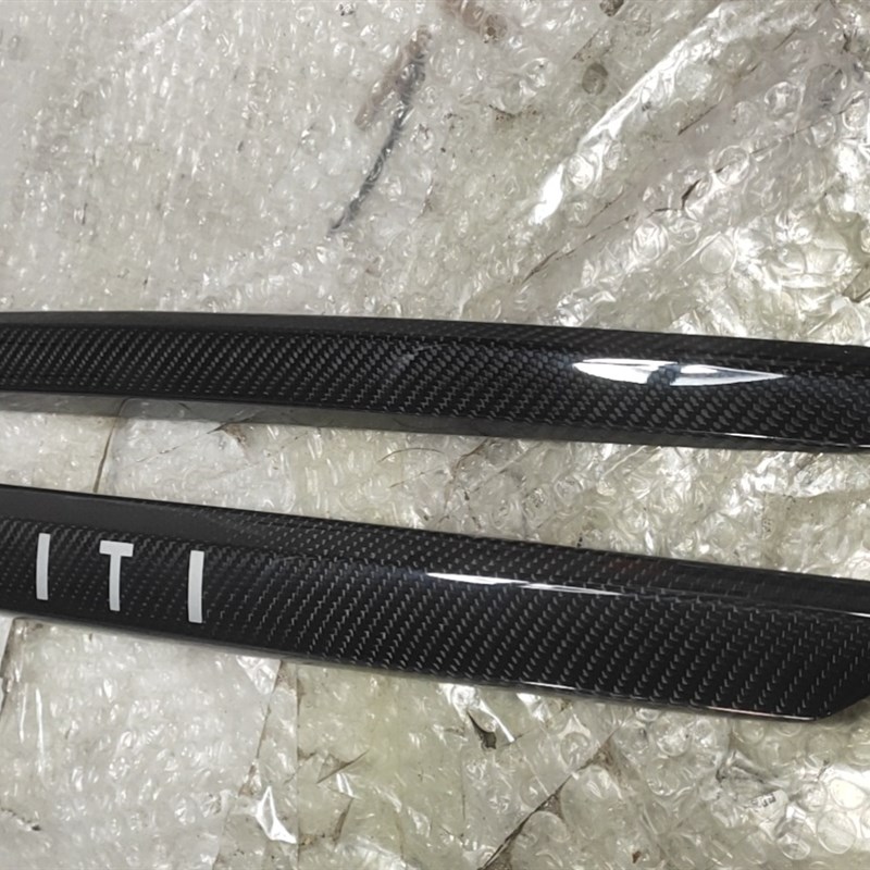 适用于15-17英菲尼迪Q50碳纤维后备箱装饰条 Q50L后尾Z箱尾门饰条