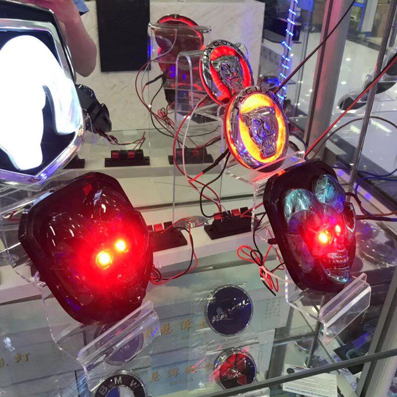 适用于道奇公羊车标酷威酷s博LED发光带灯改装公羊车贴尾标车头标