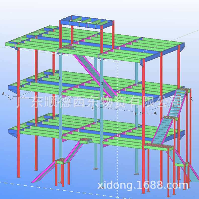 钢结构自建房仓库厂房雨棚设计生产加工安装 tekla建模出图算量