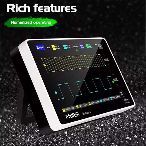 新款 FNIRSI-1013D 双通道数字触摸平板示波器 100M带宽1GS采样率