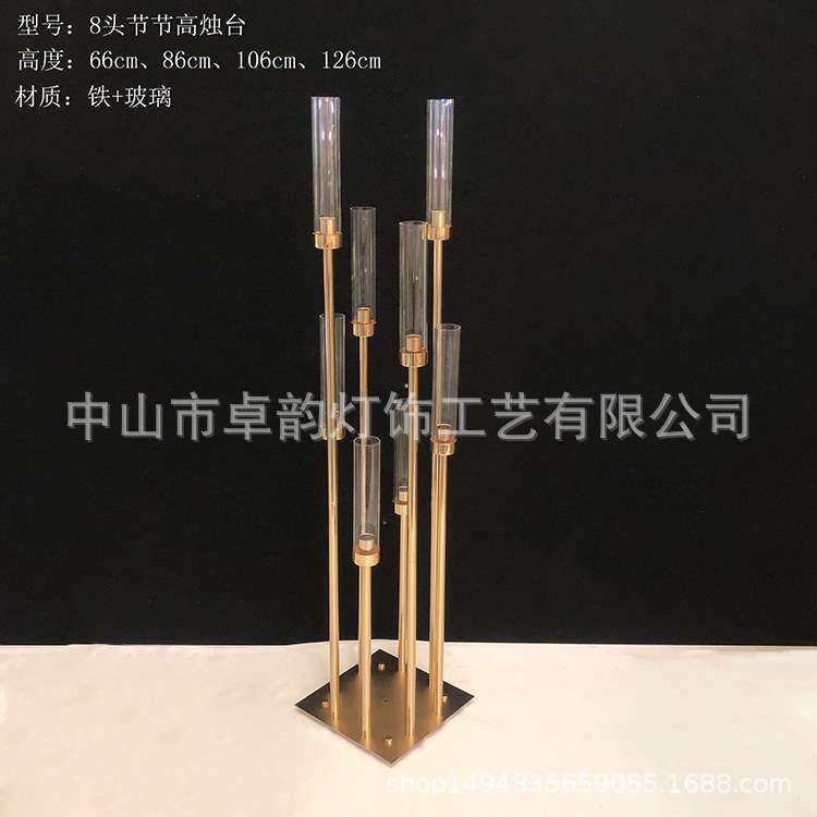 婚庆道具节节高烛台摆件酒店婚礼堂装饰浪漫烛光晚餐蜡烛台摆件