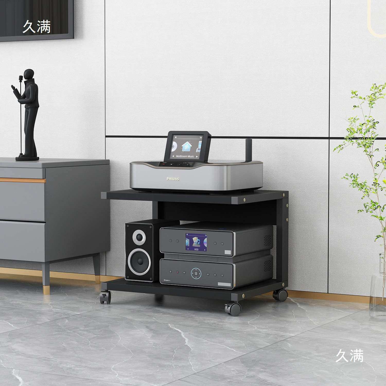 2层胆机支架移动多层功放机架HIFI设备发烧脚架CD机架柜