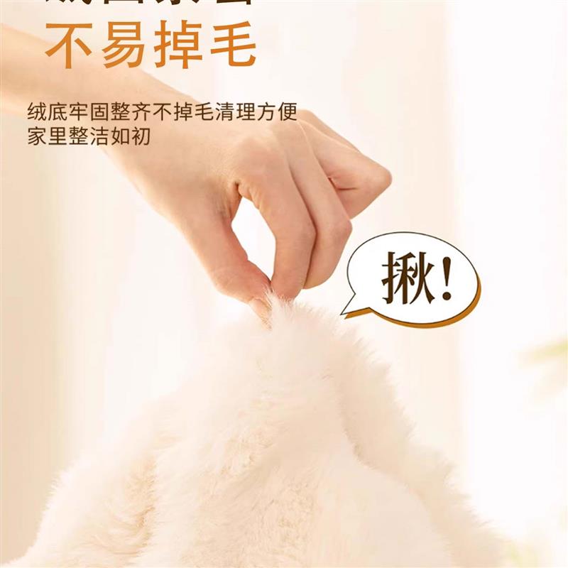 卧室床边地毯加厚兔毛绒全铺大面积2025新款长条耐脏防滑床边垫棉
