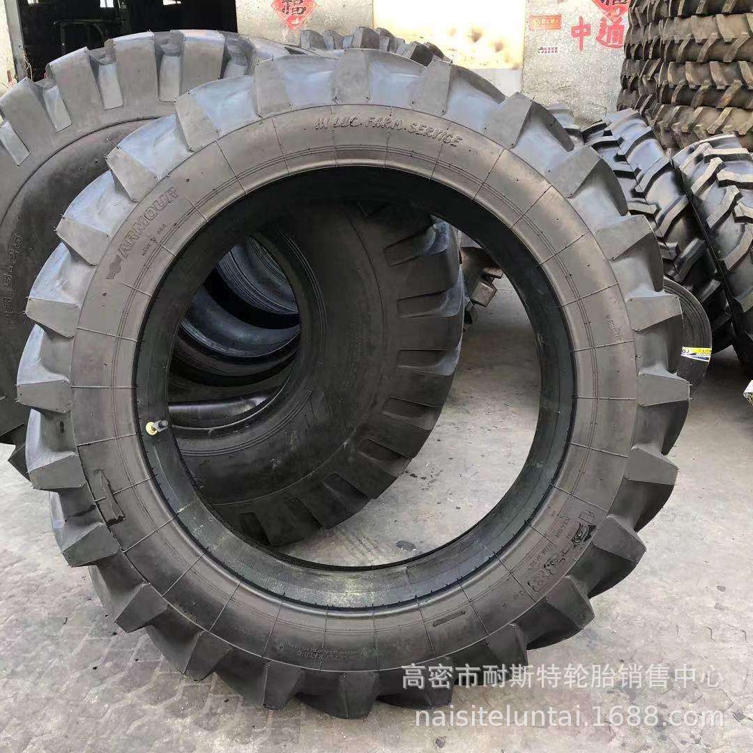 鲁飞拖拉机轮胎12-38 农用R-1人字花纹13.6-38 送内胎