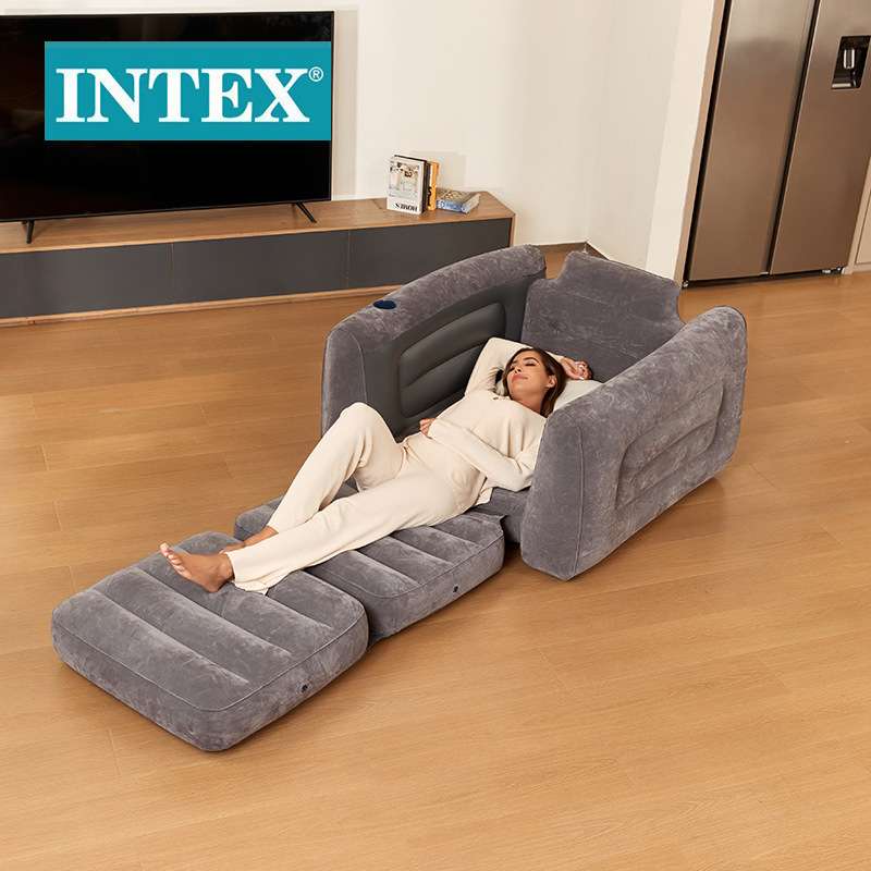 INTEX66551 充气沙发床 可折叠床简约客厅小户型单人两用