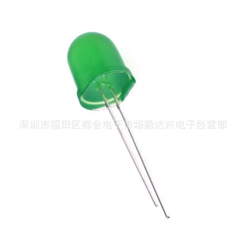 10mm直插发光二极管绿发翠绿长脚 F10翠绿长脚 高亮LED灯珠发光管
