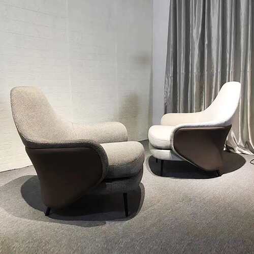豪宅别墅意式轻奢沙发单椅angie布艺懒人阳台休闲lounge椅子chair