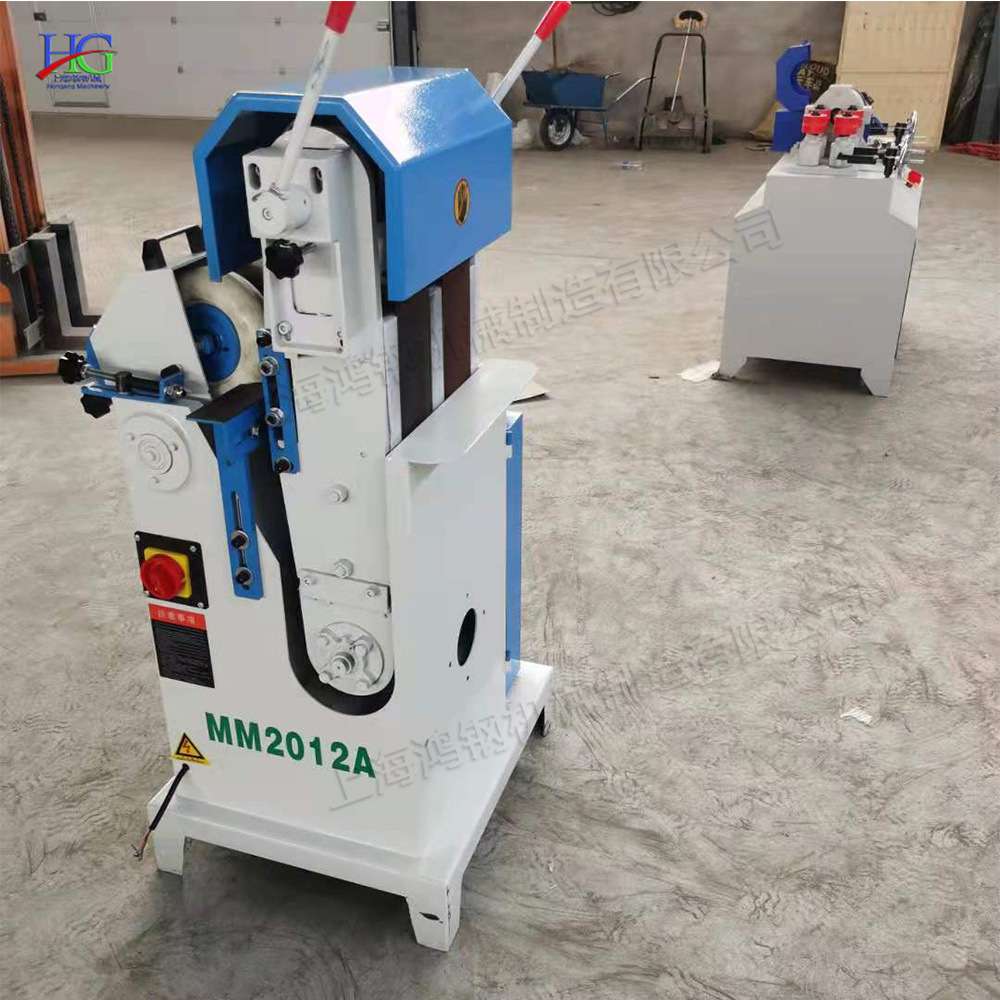 立式圆棒砂光机 拖把杆楼梯扶手杆毛刺打磨机 Wood Bar Sander
