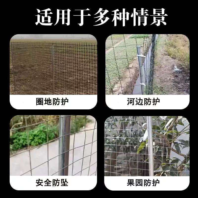 热镀锌加厚尖头钢管立柱铁丝网围栏立柱圆管户外防锈立柱铁柱栏杆