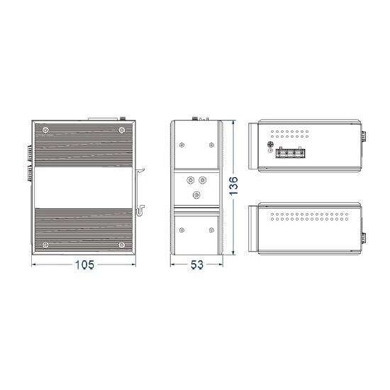 IES2010-2GS 三旺 支持2路千兆光(SFP插槽)8路百兆电 3onedata