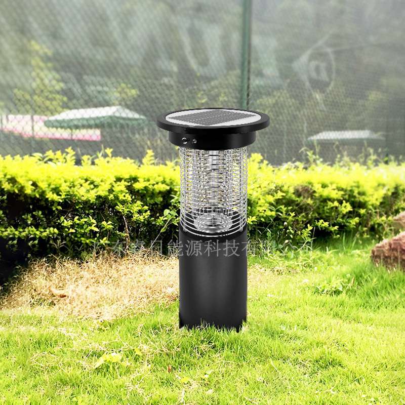 太阳能灭蚊灯led物理紫光杀虫灯小区家用灭蚊器照明灯具 睿日