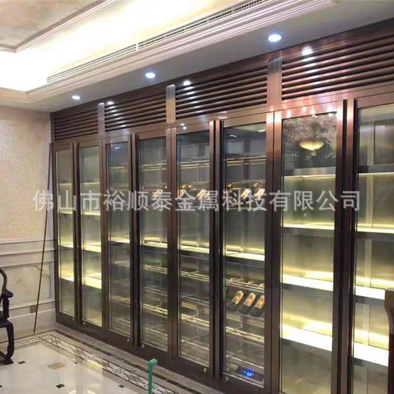 不锈钢酒柜酒架厂家深圳北京玫瑰金香槟金不锈钢恒温红酒柜