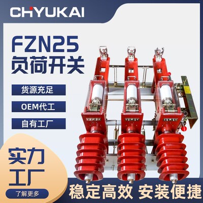 户内交流高压真g空负荷开关FZRN25-12D/125-31.5ka高压柜真空开关