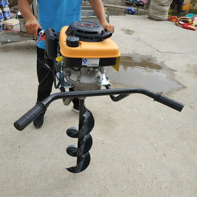 农用单人小型打洞n种植工具 冰钻园林机械 三角架植树挖坑机