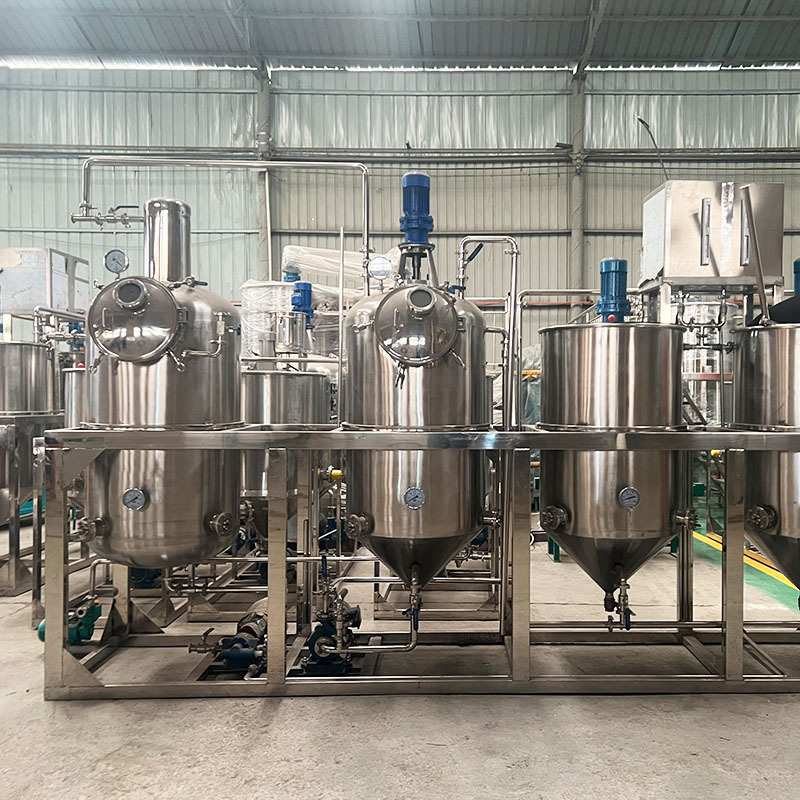 脱水花生油脱酸精滤机 全自动豆油商用精炼机 椰子油不锈钢精炼机