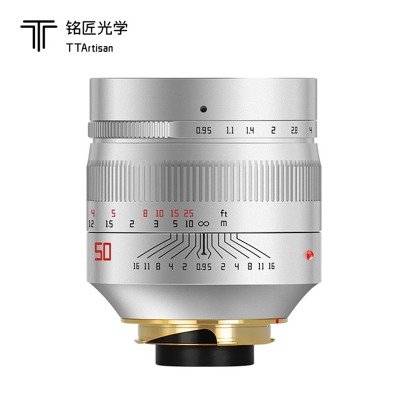 TT铭匠光学 50mm f0.95银色全画幅大光圈镜头X适用徕卡M口
