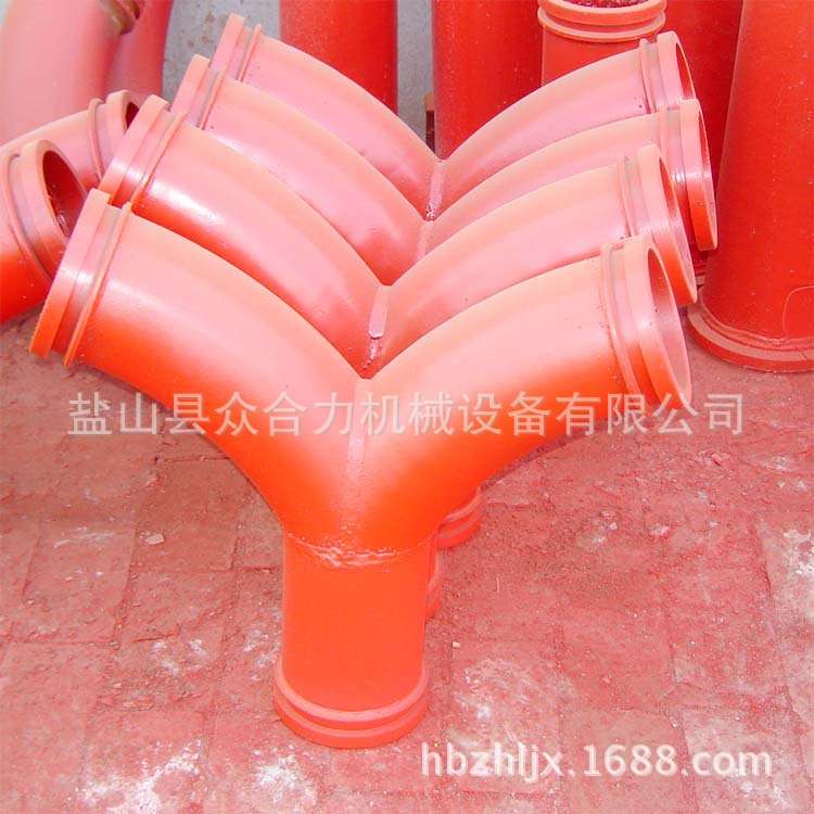 人字泵管125输送砼泵管三通管45度90度泵管三叉管
