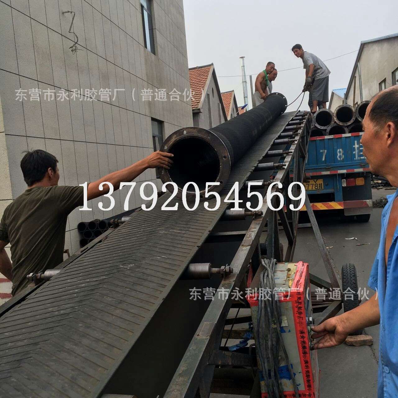 大口径带法兰钢丝缠绕胶管 输水橡胶管 水泵抽水橡胶钢丝软管