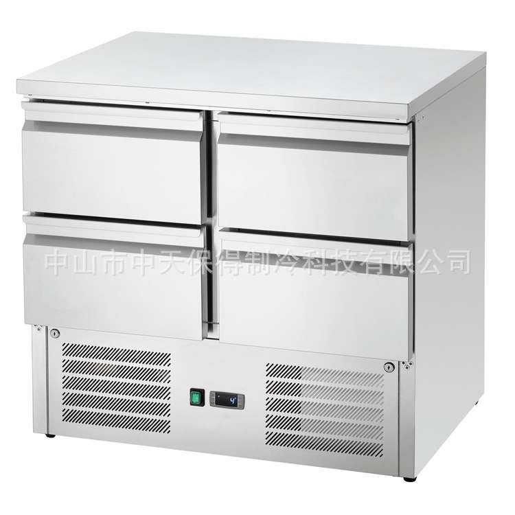 欧款抽屉式风冷沙拉台商用披萨撒料台冷藏工作台冰柜