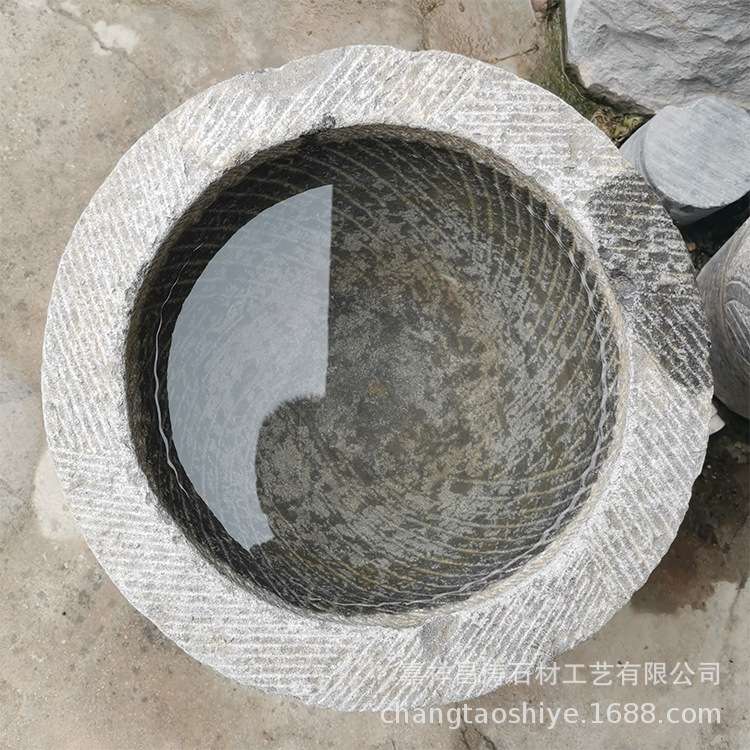 民间老石器旧石臼石钵,旧石板石墩石凳石缸民间老石缸 老石槽