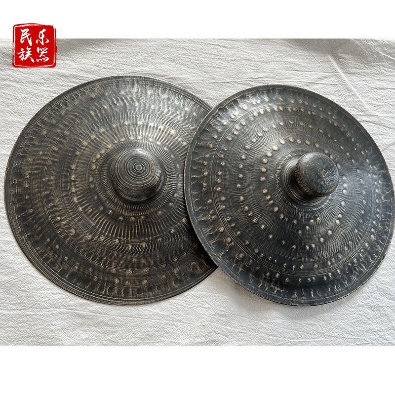 青铜老式手工大铙钹纯铜三四五铜铙25 28 30K 35 38 40闭口黑铜铙