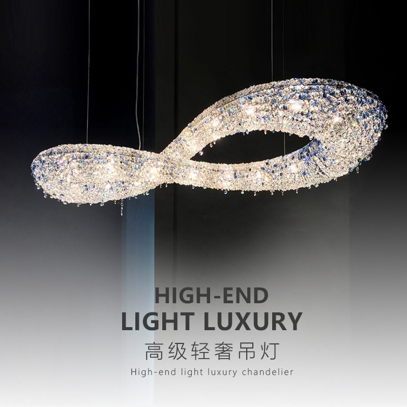 水晶吊灯客厅灯别墅样板房餐厅后现代设计师异形家居轻奢厂批发