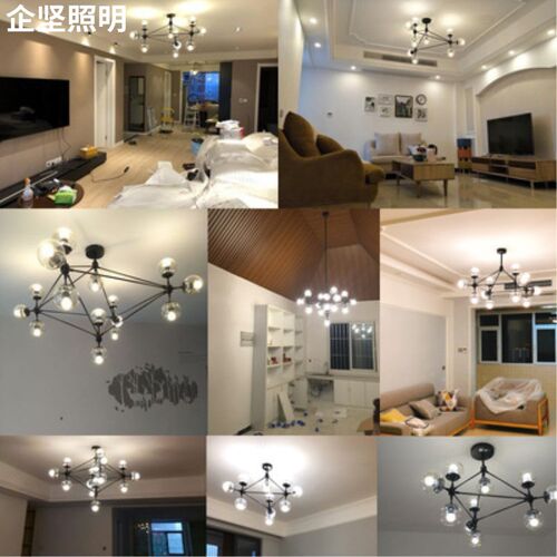 北欧灯具简约现代个性服装店灯创意餐厅客厅灯复古工业风魔豆吊灯
