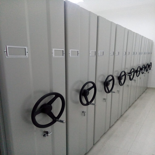 手摇式钢制档案密集柜双面可存