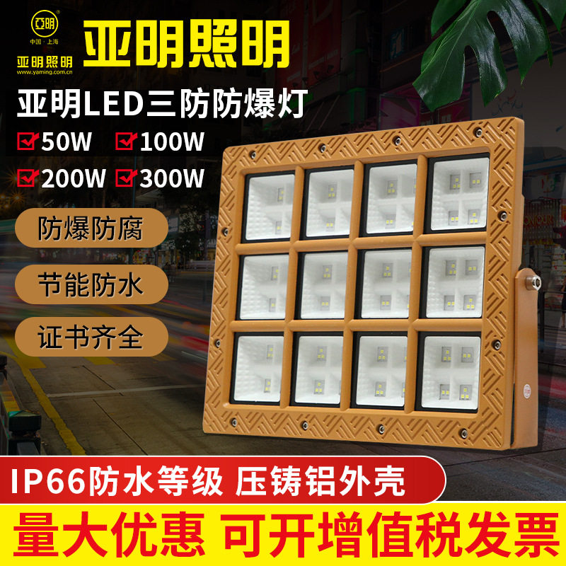 亚明LED防爆灯防腐泛光隧道灯仓库加油站防爆灯煤矿工厂投光灯