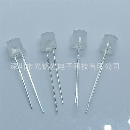 F5/5bmm白发粉红 短脚 平头发光二极管 平头直插灯珠 颜色支持定