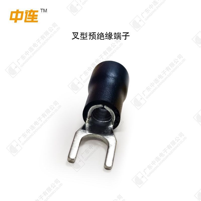 sv1.25-3叉型绝缘接线端子 欧式Dy型电线接头铜鼻子 冷压u形线耳