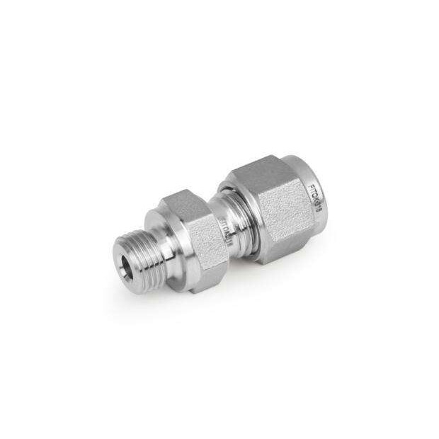 SS-CM-ML8-RS8飞托克阳螺纹接,8mm管外径×1/2 ISO平行阳螺纹(RS)