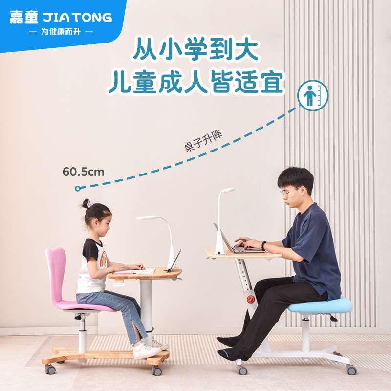 嘉童儿童学习桌一体小学生可升降写字家用课桌椅可移动小户型书桌