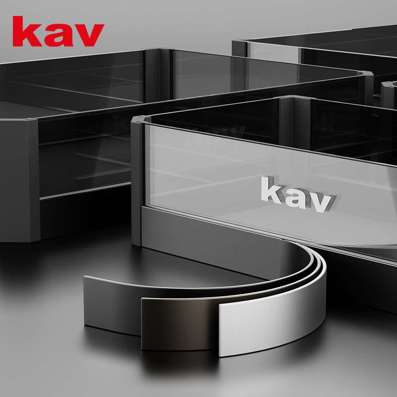 kav凯威厨房橱柜高柜多层联动铝合金钢化玻璃大怪物拉篮置物架
