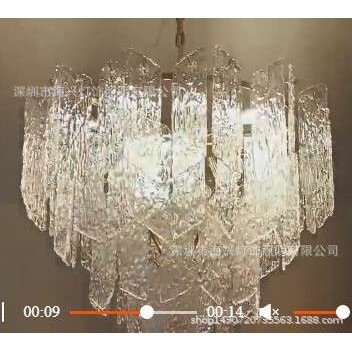 北欧后现代艺术设计轻奢玻璃琉璃条样板房客厅卧室书房别墅吊灯