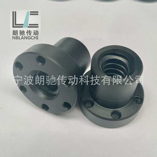 T型梯形螺纹POM聚甲醛塑料法兰静音螺母TR16 TR20 TR24 TR30 TR40