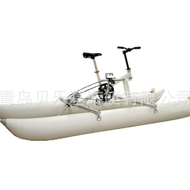 便携水上自行车 公园水上脚踏船 单人 双人 脚Q踏观光休闲艇皮划