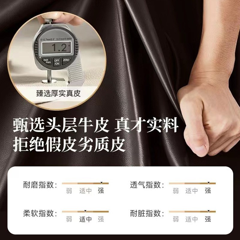 美式实木真皮沙发组合客厅简约现代欧式三L四人位贵妃转角轻奢家