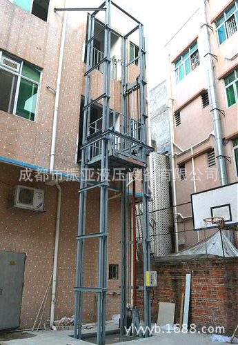 车库导轨式液压剪叉汽车升降货梯