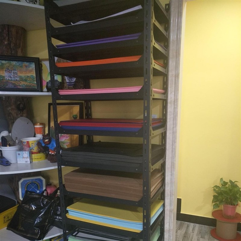 卡纸架画室置物架l4开纸幼儿园卡纸收纳架包装纸美工剪纸绘画纸张