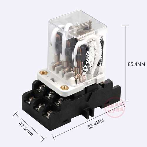 供应 JQX-38F大功率大电流40A中间继电器带底座交流220/DC24/12V