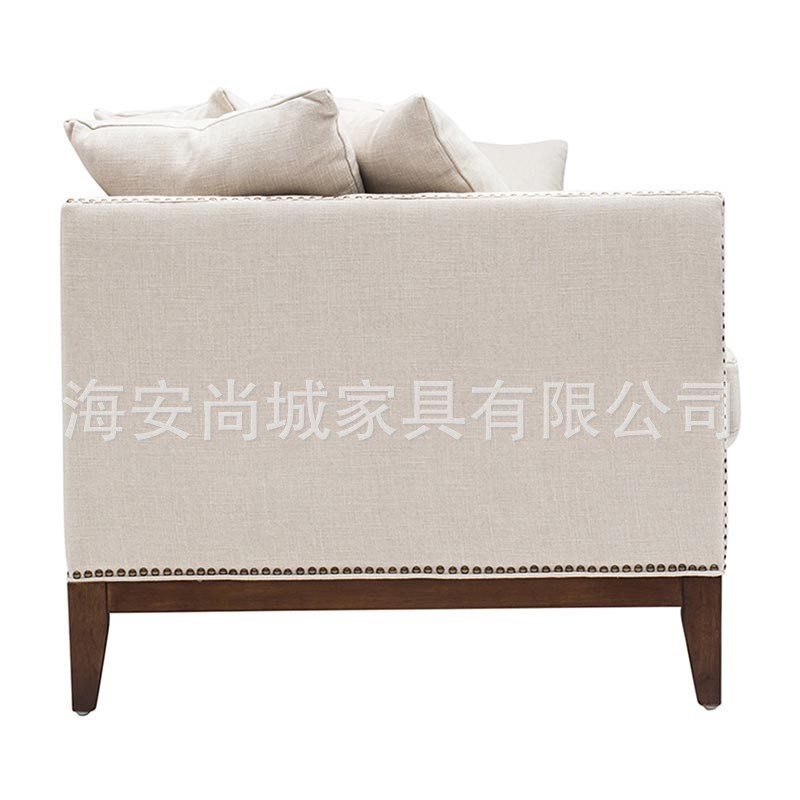 美式乡村简约麻布l美人榻 简约现代贵妃椅 法式时尚懒人沙发椅
