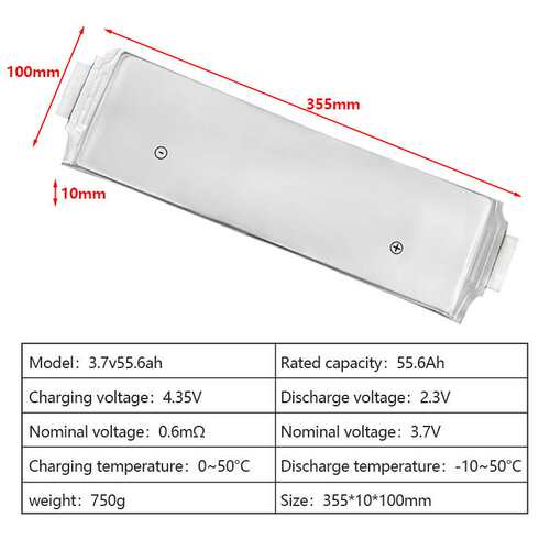 SK 3,7v 55,6ah/40AH/60AH Lithium-Polymer-Batterie