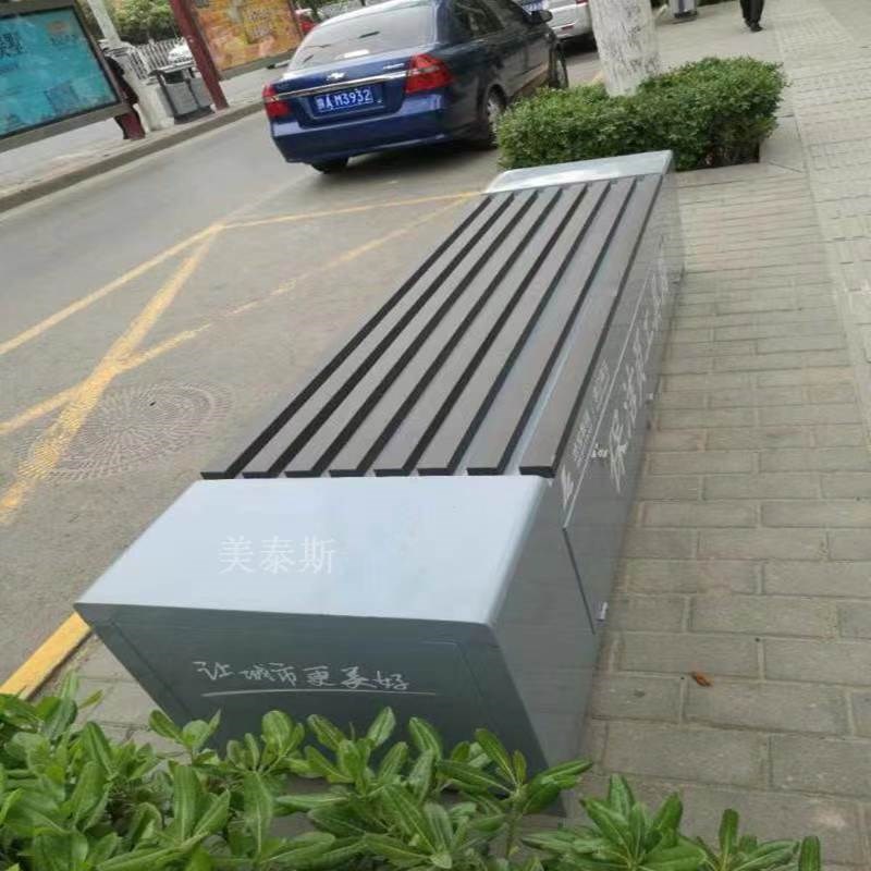 户外不锈钢环卫工具箱保洁员收纳箱等候休闲椅厂排凳公Z园等候椅