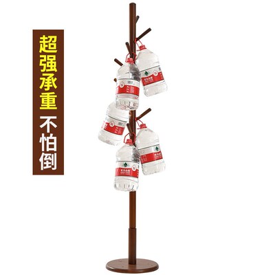 中曹实木衣帽架落地卧室挂衣架简易单杆式家用房间V实木衣架衣服