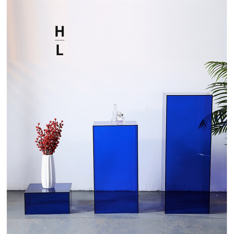 亚克力地台展示台服装橱窗彩色展G示柜流水台陈列道具展示盒